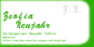 zsofia neujahr business card